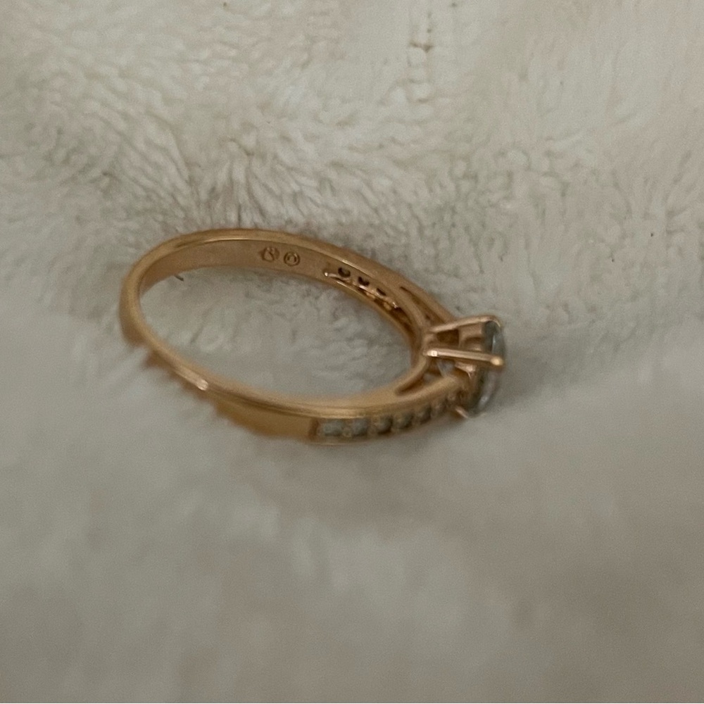 Swarovski Signed Rose Gold Crystal Ring | 8/58 - Picture 5 of 11
